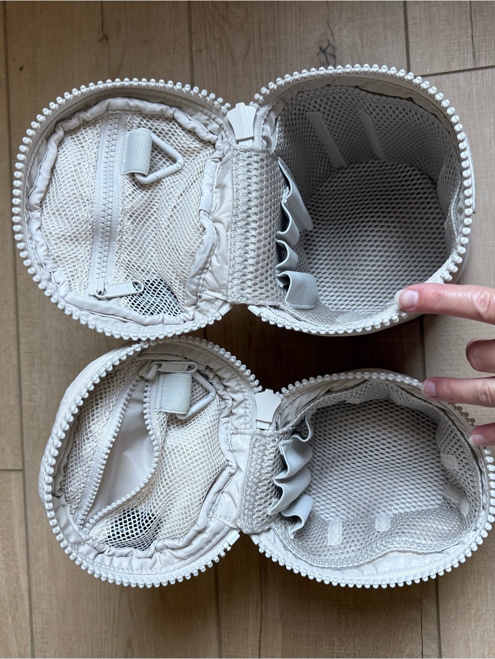 Dagne Dover Mila Toiletry Organizer Large & Small Set in Cream - Picture 6 of 6